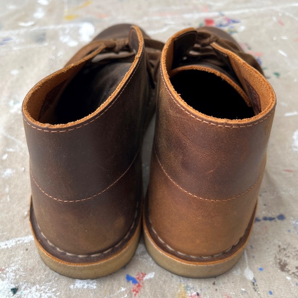 CLARKS DESERT BOOTS / SIZE 10 M / Beeswax Leather - Picture 4 of 12
